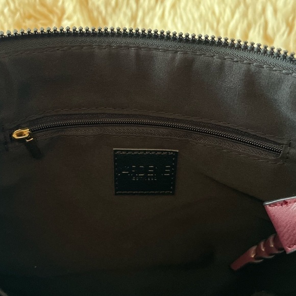 Ardene Faux Leather Maroon Adjustable Strap Shoulder Bag Tassel Tabs - Picture 12 of 15